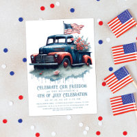 Vintage Patriotische Lkw-Flagge 4. Juli Party