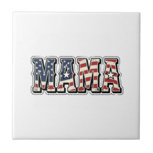 Vintage patriotische Mama-Lettering-Shirt-Design_1 Fliese