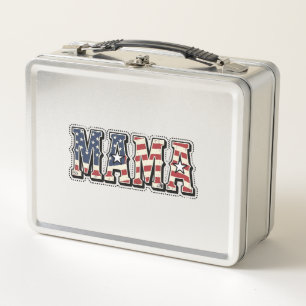 Vintage-patriotische-Mama-Lettering-Shirt-Design_1 Metall Brotdose