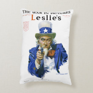 Vintage-patriotische Onkel-Sam-Magazincover-Kunst Dekokissen