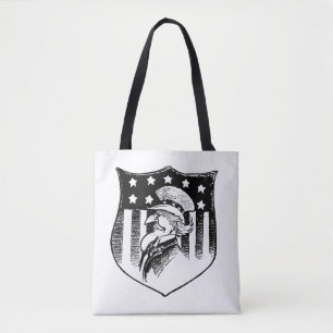 Vintage Patriotische Onkel Sam und amerikanische F Tasche