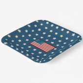 Vintage patriotische Papierplatten Pappteller (Gewinkelt)