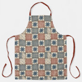 Vintage-patriotische Patchwork-Ästhetik Schürze (Vorderseite)