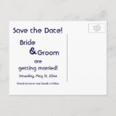 Vintage Patriotische Rennfahrer, Save the Date! Ankündigungspostkarte (Rückseite)