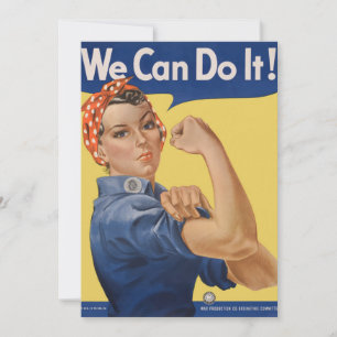 Vintage-patriotische Rosie the Riveter, Wir schaff