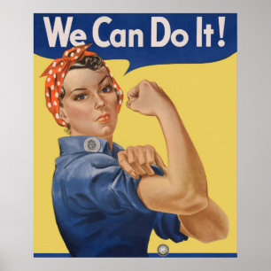 Vintage-patriotische Rosie the Riveter, Wir schaff Poster