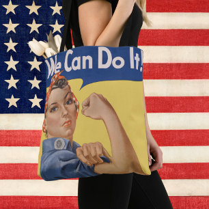 Vintage patriotische Rosie the Riveter, Wir schaff Tasche