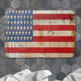 Vintage Patriotische Stars Stripes US-amerikanisch Badematte