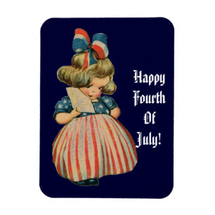 Vintage patriotische Süsse Magnet