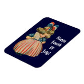 Vintage Patriotische Süsse Magnet (Linke Seite)