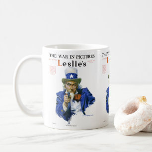 Vintage-patriotische Uncle-Sam-Magazincover-Kunst Kaffeetasse