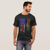 Vintage Patriotische USA-Afghanistan-Flagge beängs T-Shirt (Vorne ganz)