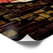 Vintage Patriotische USA Flag Tiled US Flagge Poster (Ecke)