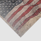 Vintage Patriotische USA-Flagge auf Steinmauer Seidenpapier (Ausschnitt)