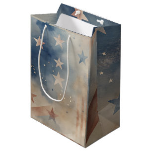 Vintage patriotische USA-Flagge Hintergrund Mittlere Geschenktüte