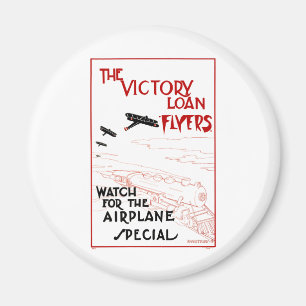 Vintage patriotische Victory Loan-Flugblätter Flug Magnet