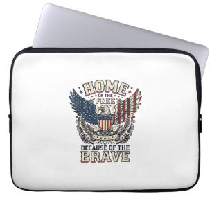 Vintage patriotischer Adler Heim der freien Hemd_1 Laptopschutzhülle