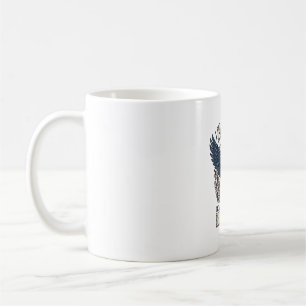 Vintage patriotischer Adler Heim der freien Sch-sh Kaffeetasse