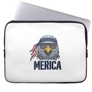 Vintage patriotischer Adler Merica-Shirt-Design_1 Laptopschutzhülle