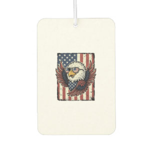 Vintage patriotischer Adler Sonnenbrille Shirt Des Autolufterfrischer