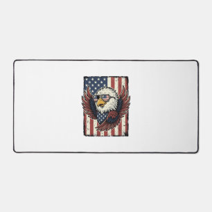 Vintage patriotischer Adler Sonnenbrille Shirt Des Schreibtischunterlage