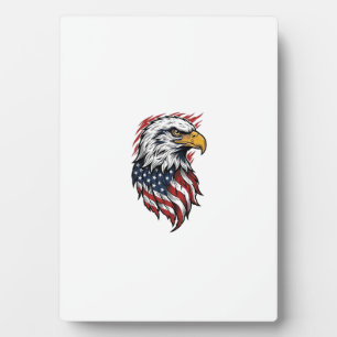 Vintage-patriotischer-Adler-Vektor-Shirt-Design_1 Fotoplatte