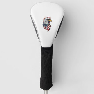 Vintage-patriotischer-Adler-Vektor-Shirt-Design_1 Golf Headcover