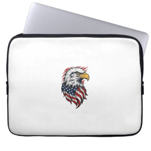 Vintage-patriotischer-Adler-Vektor-Shirt-Design_1 Laptopschutzhülle