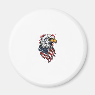 Vintage patriotischer Adler Vektor-Shirt-Design_1 Magnet