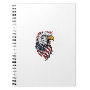 Vintage-patriotischer-Adler-Vektor-Shirt-Design_1 Notizblock