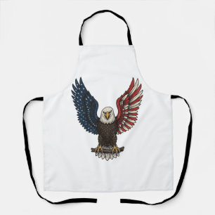 Vintage patriotischer Adler Vektor-Shirt-Design_1 Schürze