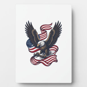 Vintage-patriotischer-Adler-Vektor-Shirt-Design (2 Fotoplatte