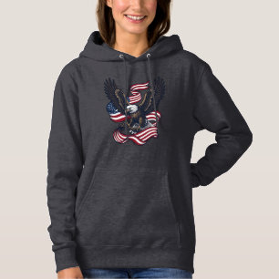 Vintage-patriotischer-Adler-Vektor-Shirt-Design (2 Hoodie