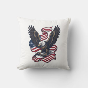 Vintage patriotischer Adler Vektor-Shirt-Design (2 Kissen