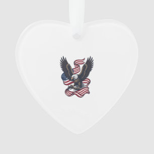Vintage patriotischer Adler Vektor-Shirt-Design (2 Ornament