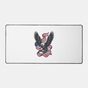 Vintage-patriotischer-Adler-Vektor-Shirt-Design (2 Schreibtischunterlage