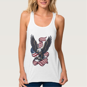 Vintage-patriotischer-Adler-Vektor-Shirt-Design (2 Tank Top