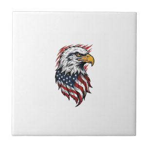 Vintage-patriotischer-Adler-Vektor-Shirt-Entwurf_1 Fliese