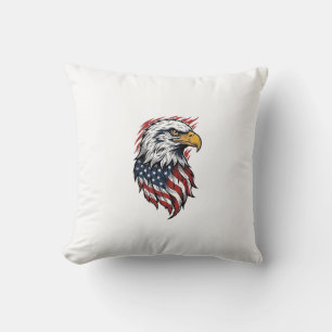 Vintage-patriotischer-Adler-Vektor-Shirt-Entwurf_1 Kissen