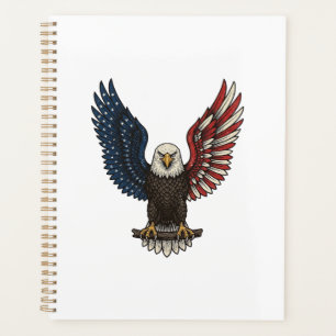 Vintage-patriotischer-Adler-Vektor-Shirt-Entwurf_1 Planer