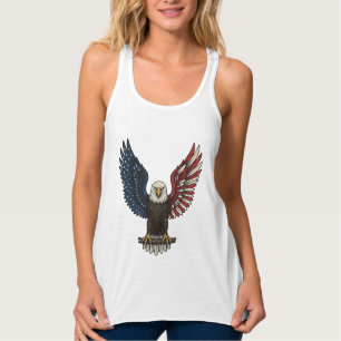 Vintage-patriotischer-Adler-Vektor-Shirt-Entwurf_1 Tank Top