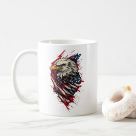 Vintage patriotischer amerikanischer Adler 4. Juli Kaffeetasse