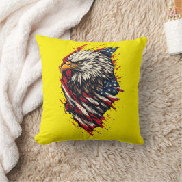 Vintage patriotischer amerikanischer Adler 4. Juli Kissen