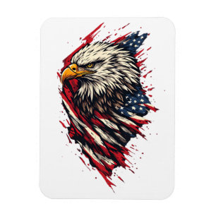 Vintage patriotischer amerikanischer Adler 4. Juli Magnet