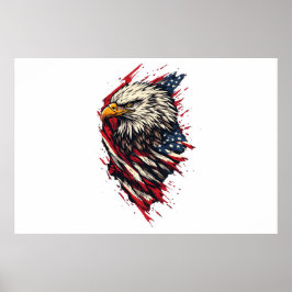 Vintage patriotischer amerikanischer Adler 4. Juli Poster
