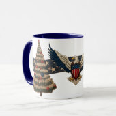 Vintage patriotischer Becher Tasse (Vorderseite Links)