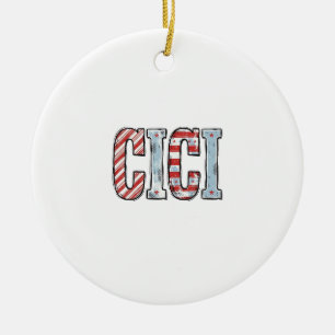 Vintage patriotischer CICI-Name-Vektor-Shirt-Desig Keramik Ornament