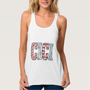 Vintage patriotischer CICI-Name-Vektor-Shirt-Desig Tank Top
