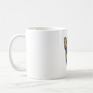Vintage-patriotischer französischer Bulldogge-Vekt Kaffeetasse