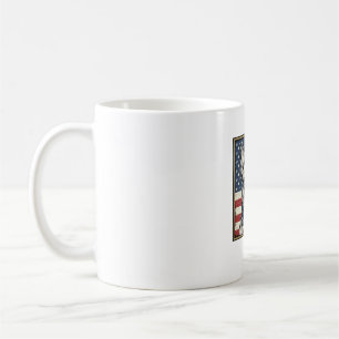 Vintage patriotischer französischer Bulldoggen-Fla Kaffeetasse